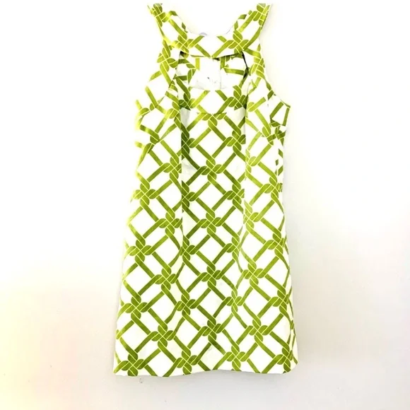 MILLY of New York Cutout Geometric Print
Green/ White Jacquard Mini Dress - Picture 9 of 9